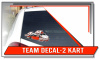 GKG TEAM DECAL 2 KART 8" X 12" SET